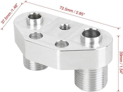 ya 12 10.8 baidi AC Compressor Adapter Fitting for Sanden SD7B10 7176 Aluminum Alloy Silver Tone