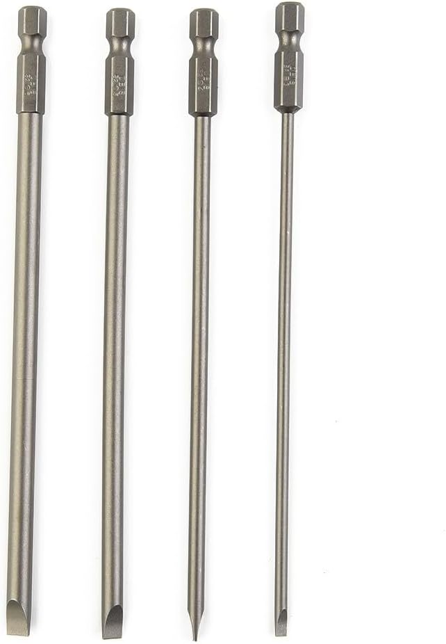 ya 26 10.21 baidi Hex Shank Screwdriver Bit 150mm Long 6.25mm / 1/4 Inch Electric Flat Head