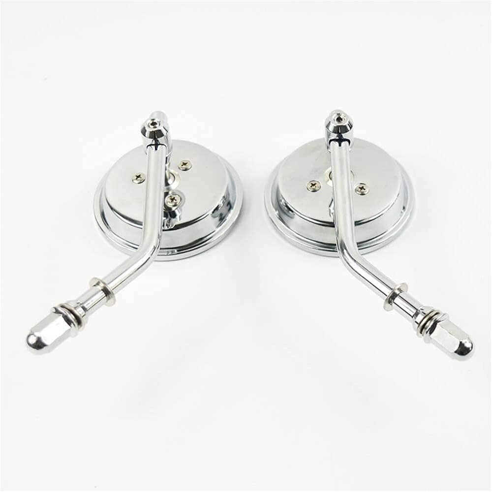 ya 13 9.15 baidi 2-Piece Chrome-Plated Round Motorcycle Rearview Mirrors for Harley-Davidson Sportster Bobber-