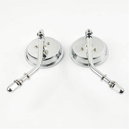 ya 13 9.15 baidi 2-Piece Chrome-Plated Round Motorcycle Rearview Mirrors for Harley-Davidson Sportster Bobber-