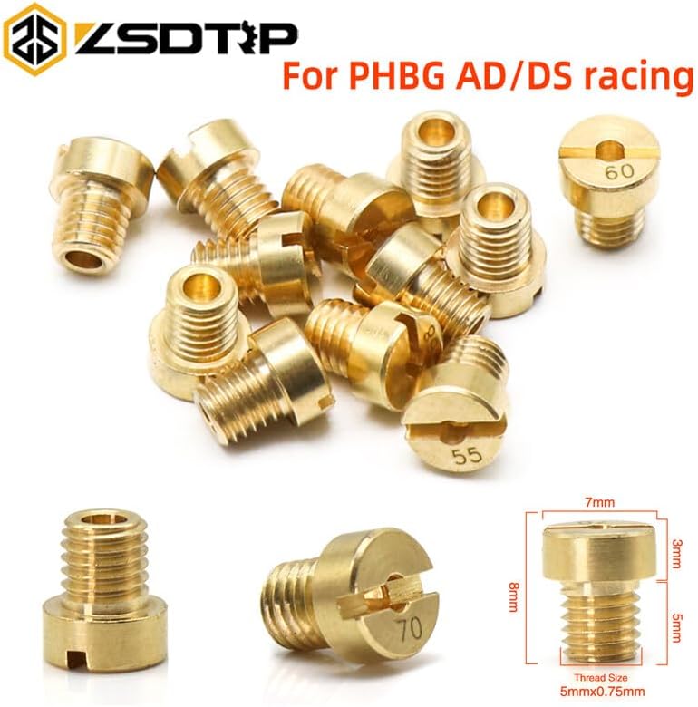 ya 2 8.15 12Pcs #45 - #72 Carb Main Jets Idle Jet Kit For Dellorto PHBG AD/for DS Carburetor