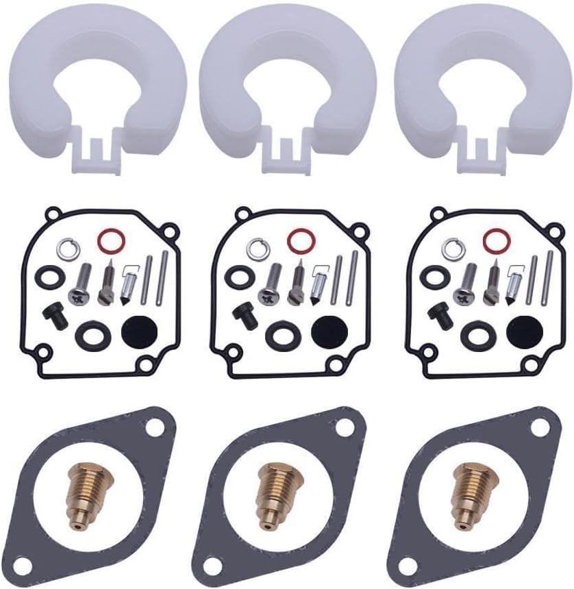 ya 2 8.15 3 Sets Car Carburetor Repair Kit for Yamaha Outboard 2T 75-80-90HP 6H1-W0093-01