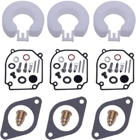 ya 2 8.15 3 Sets Car Carburetor Repair Kit for Yamaha Outboard 2T 75-80-90HP 6H1-W0093-01