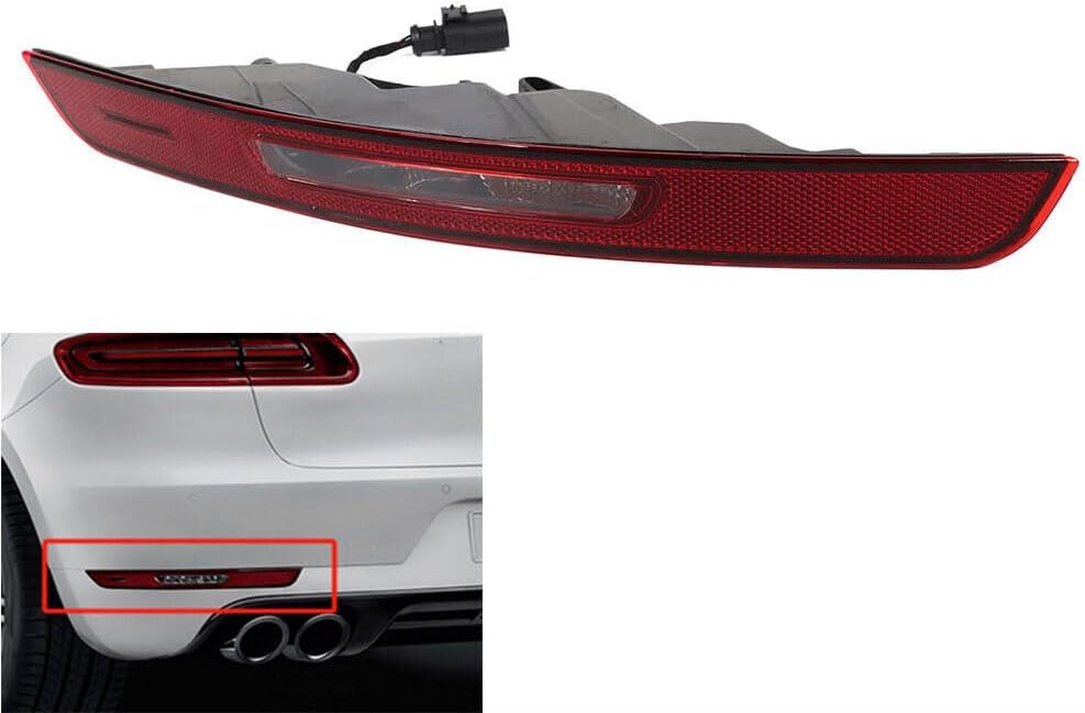 ya 4 8.14 Left Rear Bumper Stop Lamp Light Reflector 95B945725J for Porsche Macan 2014-20