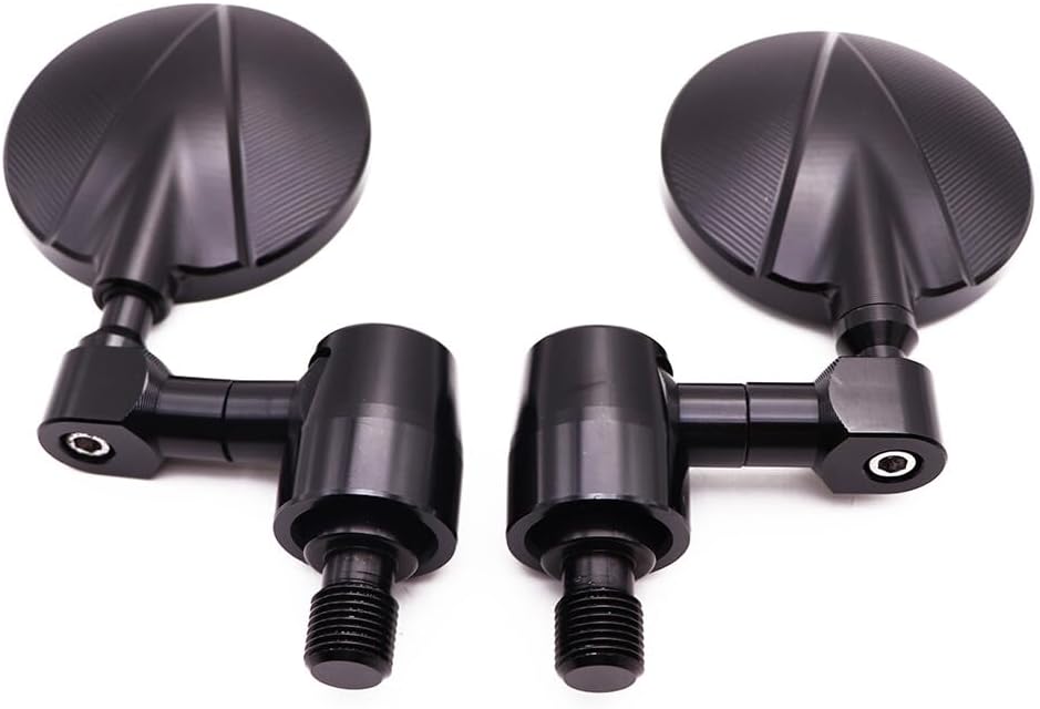 ya 2 8.15 Black Handlebar end Side Mirror W/ 16mm Bolt-on for Yamaha XJ6 MT-09 MT-07 MT-03