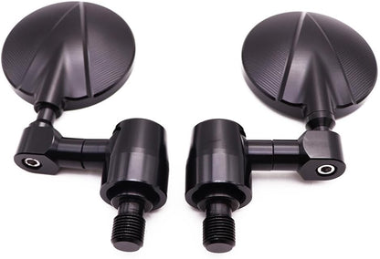 ya 2 8.15 Black Handlebar end Side Mirror W/ 16mm Bolt-on for Yamaha XJ6 MT-09 MT-07 MT-03