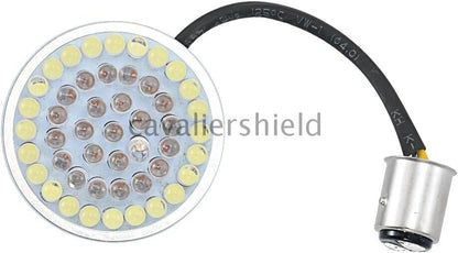 ya 13 9.15 baidi 2 1157 White Amber Inserts Turn Signal Light Panel Indicator Lamp for Harley