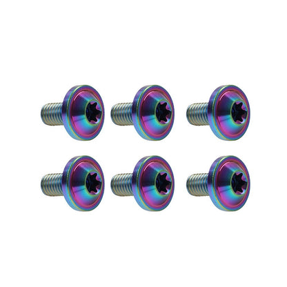 ya 6 8.14 6pcs Alloy Bolts Truss Torx Head Screws M6x15mm for Motorcycle Rainbow
