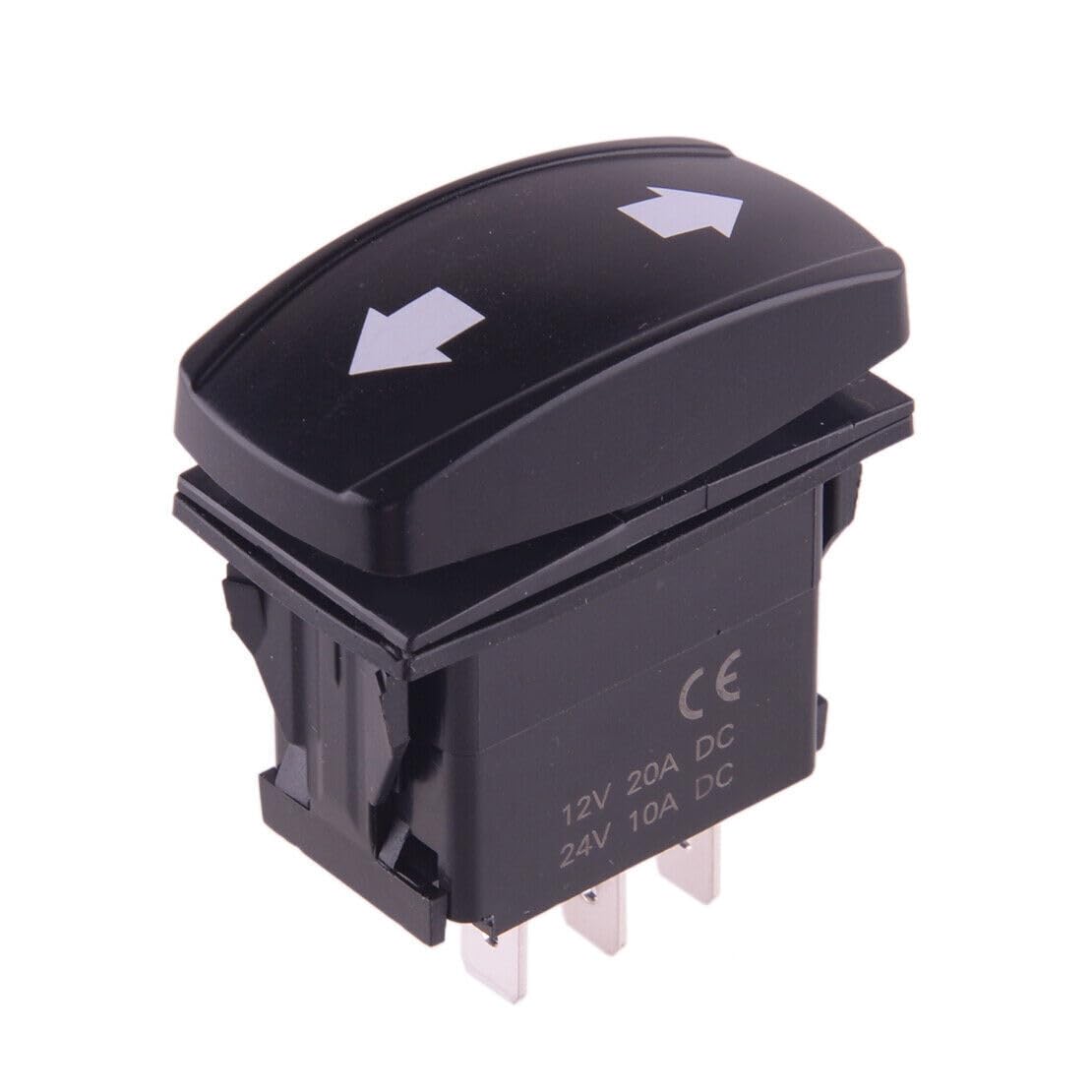 ya 6 8.14 Car Truck 7 Pin 12V 24V Rocker Switch 3 Way with Blue Indicator Hot 