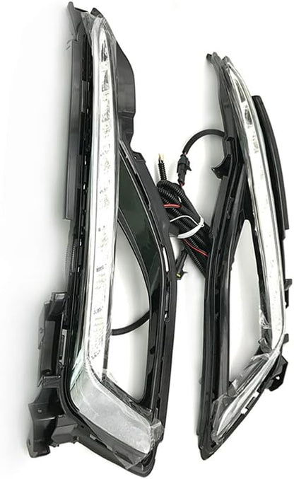 ya 10 9.16 zhengce 1 Pair Led Fog Lamp L+R Daytime Running Light for Hyundai Sonata 9 2015-201
