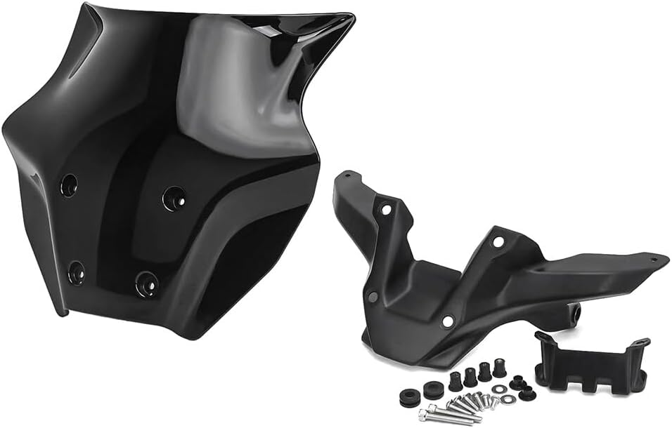ya 2 8.15 Black Wind Deflector Windshield Bracket Windscreen for Yamaha MT-09 MT09 2024
