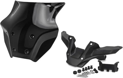 ya 2 8.15 Black Wind Deflector Windshield Bracket Windscreen for Yamaha MT-09 MT09 2024
