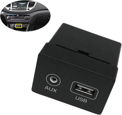 ya 5 8.10 96120-D3000 Front Jack AUX & USB Connector for Hyundai for Tucson 2016 2017 Black