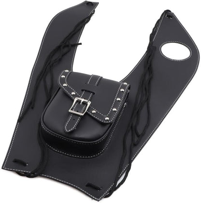 ya 9 10.24 Black PU Leather Tank Cap Panel Cover Bag for Kawasaki Vulcan VN500 800 900 1500
