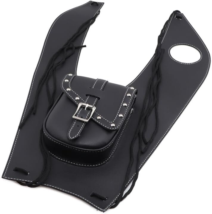 ya 9 10.24 PU Leather Tank Cap Panel Cover Bag for Kawasaki Vulcan VN500 VN800 VN900 VN1500