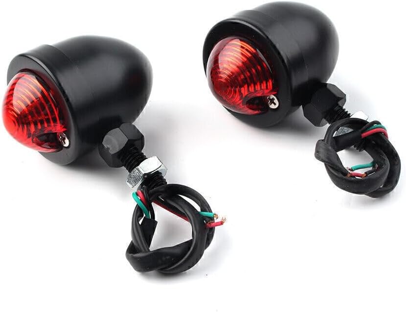 ya 6 8.14 for Universal Motorcycle Turn Signals Blinker Indicator Light Red Lamp