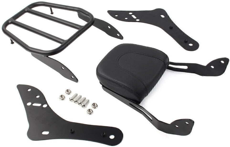 ya 6 8.14 Sissy Bar Luggage Rack Backrest Pad for Kawasaki Vulcan S 650 VN650 2015-2023