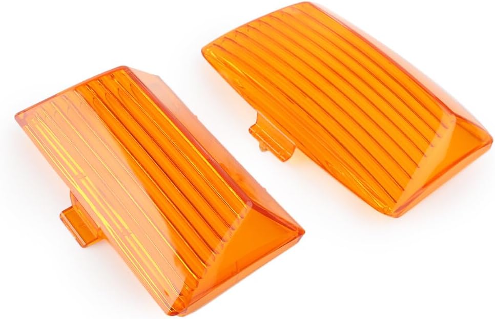 ya 4 8.10 Amber Fender Tips Light Lens Cover Fit for Harley Touring Electra Glide FLHT Dyna