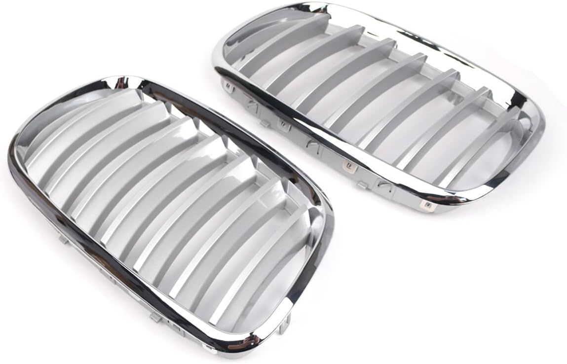 ya 28 10.13 zhengce Chrome Car Front Kidney Grille Grill For Fit for BMW E70 X5 E71 X6 2008-20