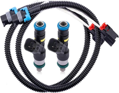 ya 10 9.16 zhengce 2pcs Fuel Injectors w/Harness For 2011-2014 for Polaris Ranger XP 800 Range