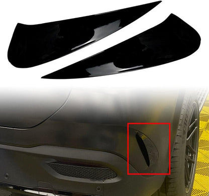 ya 4 8.14 Black Rear Bumper Splitter Canard Air Vent for Mercedes-Benz GLE Coupe C167