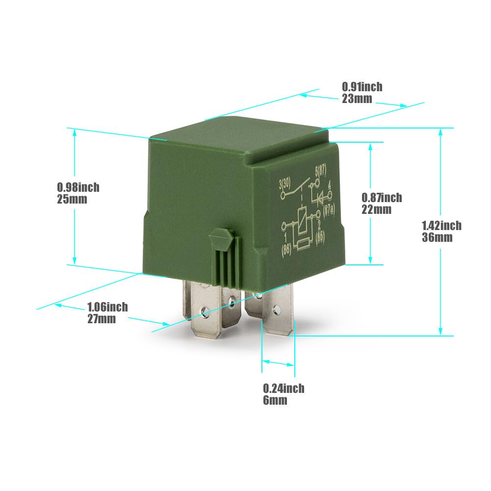 ya 4 8.8 5-Pins 12V 0009828523 Green Starter Relay for Mercedes-Benz C230 2002-2006 New