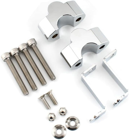 ya 4 8.8.2 Handlebar Heightening Riser Bar Clamp Mount Chrome for BMW R18 Classic 2020-2022