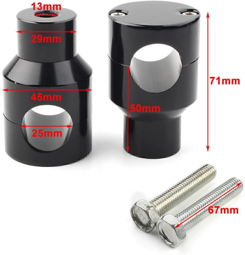 ya 6 8.14 for Harley for Honda 1 Motorcycle Handlebar Handle Bar Mount Adapter Risers Clamp