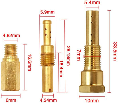 ya 2 8.15 PE 26-28 21-34 Carburetor 24 Holes Repair Kit Slow Jet Needle Holder Atomiser