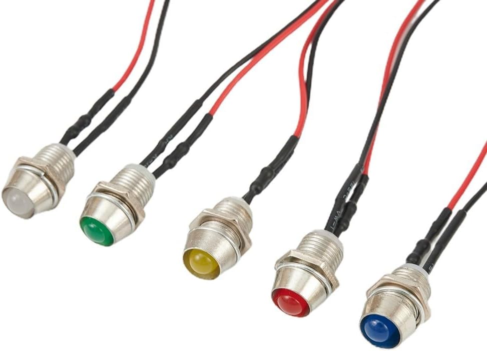 ya 13 9.15 baidi LED Flashing Light 12V DC Indicator Dashboard Panel Luminous Lamp Driving Bulbs