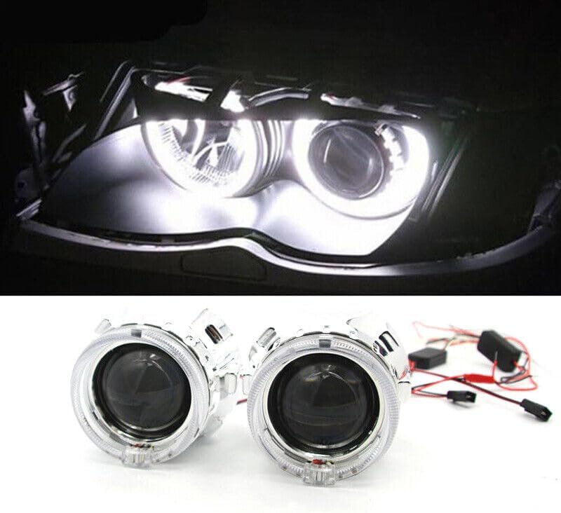 ya 4 8.10 2.5 HID Bi Xenon Head Projector Lens LHD/Rheumatic Heart Disease Headlights and Light Guide Angel Eye H1H4