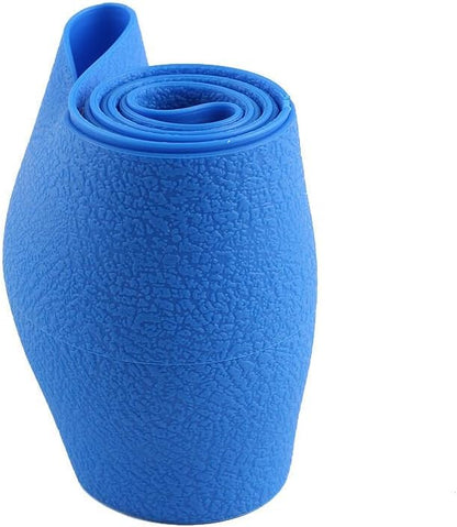 ya 4 8.14 Car Leather Texture Soft Silicone Steering Wheel Cover Anti-Slip Blue 10-12