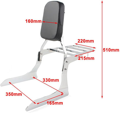ya 6 8.14 Backrest Sissy Luggage Rack Passenge for Yamaha Stryker 1300 XVS1300 2011-17