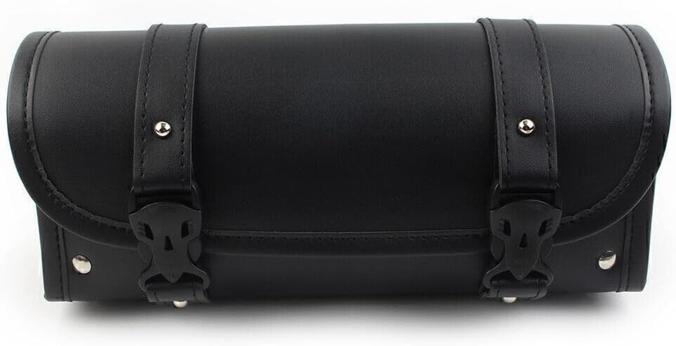 ya 11 9.14 baidiBlack Universal PU Leather Motorcycle Side Saddle Bags Storage Fork Tool Pouch