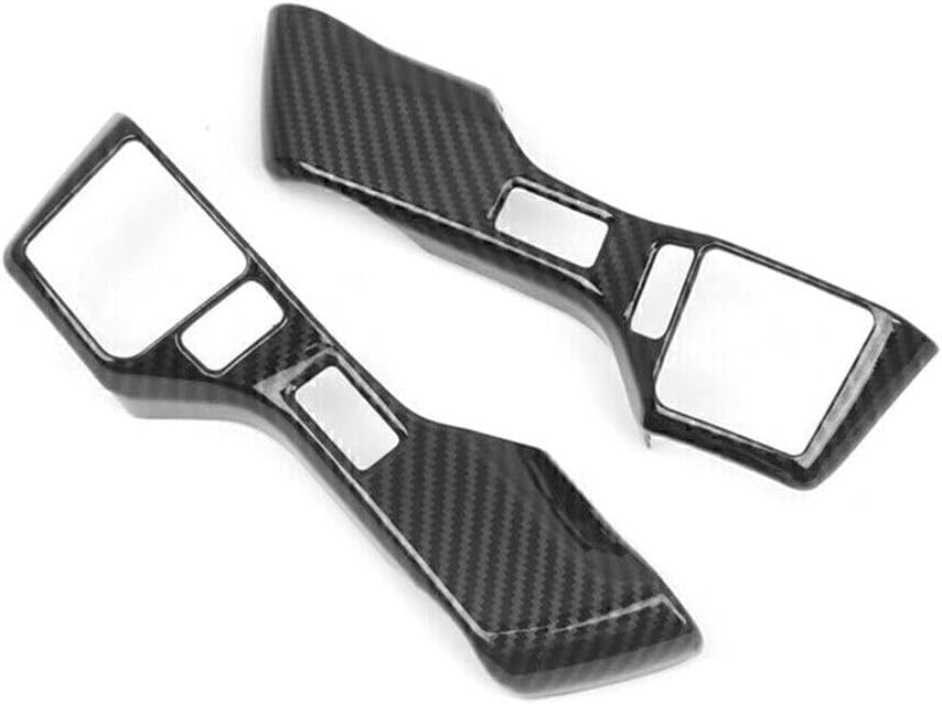 ya 9 10.24 2xCarbon Fiber Black Steering Wheel Button Cover Trim for Toyota Tacoma 201