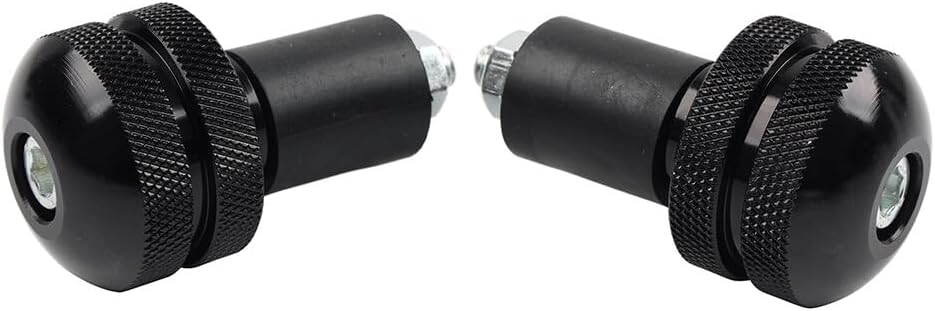 ya 11 9.14 baidiUniversal 7/8 Motorcycle Handlebar Grips Bar End Cap Plug Slider Black