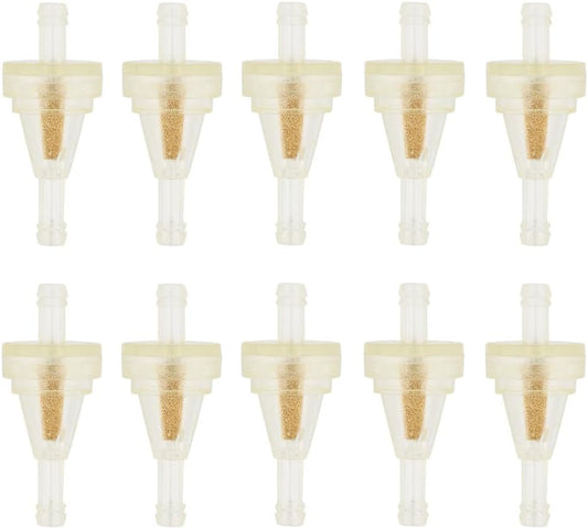ya 4 8.14 10pcs Universal Motorcycle for Mini Small Engine 1/4 Inline Carb Fuel Gas Filter 6mm 
