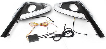 ya 4 8.8 2x LED Daytime Running Light Fog Lamp Turn Signal for Toyota Fortuner 2015-2016