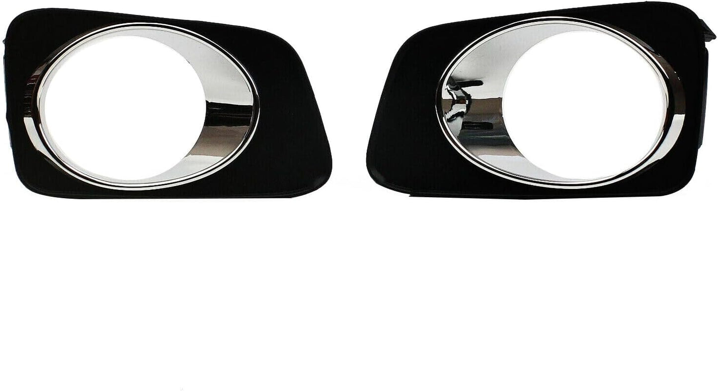 ya 3 8.24 baidi 2pcs Front Bumper Fog Light Protector Frame for Toyota Corolla Axio Fielder 2007-2010