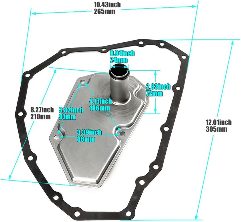 ya 6 8.14 3-piece set of transmission oil filter with disc gasket suitable for 2012-2019 for Nissan SENTRA VERSA
