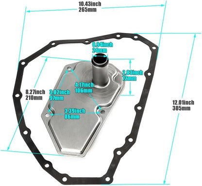 ya 6 8.14 3-piece set of transmission oil filter with disc gasket suitable for 2012-2019 for Nissan SENTRA VERSA