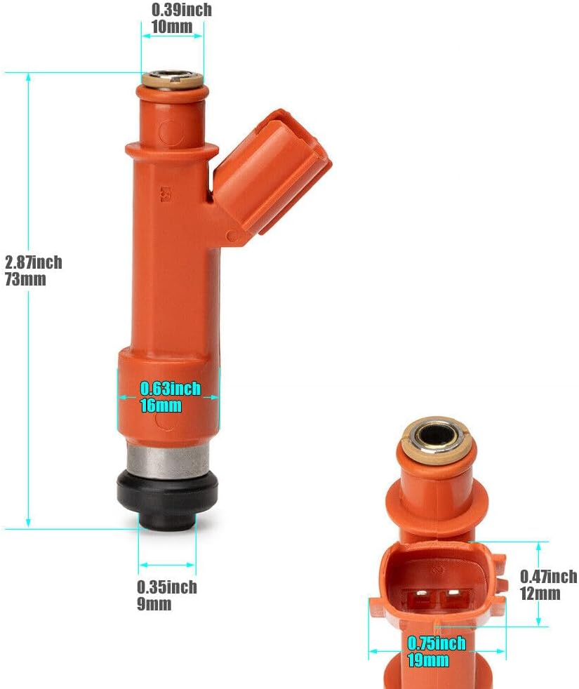 ya 4 8.8 4x 850cc 1001-87F90 Fuel Injector for Toyota 1.8L Lotus Exige Celica 2.4L -.