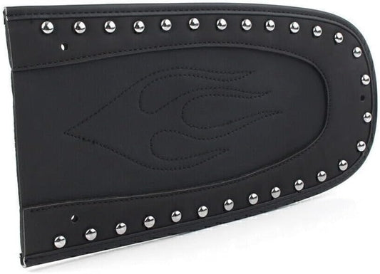 ya 4 8.10 PU Leather Flame for SEAT Rear Fender Bib Black Fit for Harley Street Glide FLHX 06-19