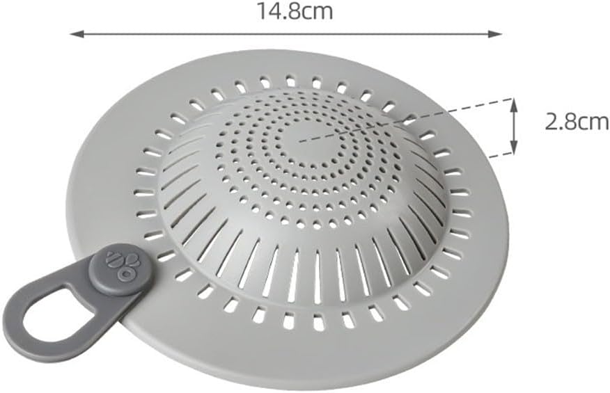 ya 14 9.20 baidi Shower Drain Strainer Silicone 3 PCS Double Filtration Anti Slip Design-1
