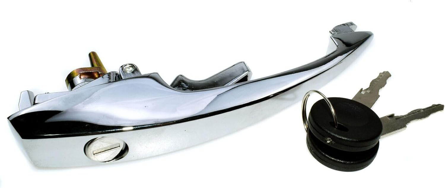 ya 4 8.8.2 Front Door Handle with Key Chrome RHD LHD for VW Bug GHIA Super Beetle 1968-1979