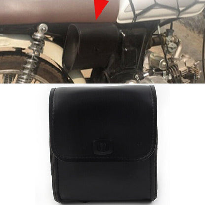 ya 11 9.14 baidi1x Universal Black Motorcycle Saddle Luggage Pu Leather Side Tool Bag Storage