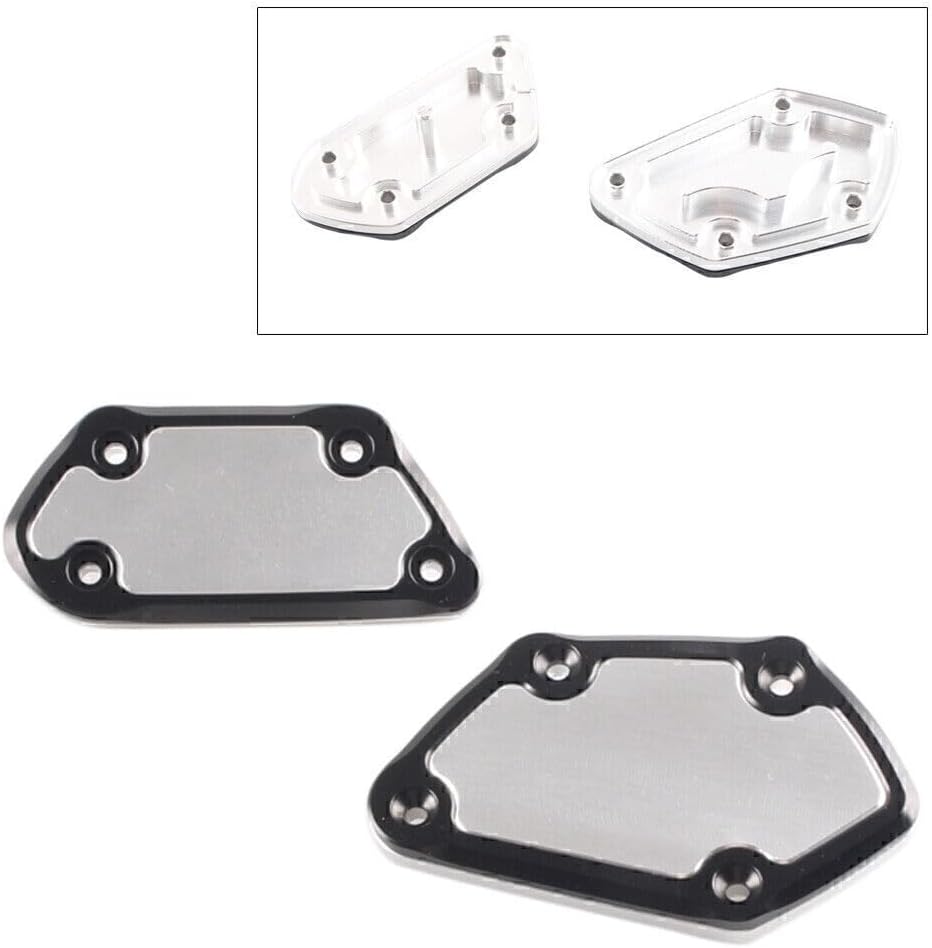 ya 6 8.14 Front Brake Clutch Fulid Reservoir Caps Fit for BMW R1200GS Adventure 2013-17 Silver