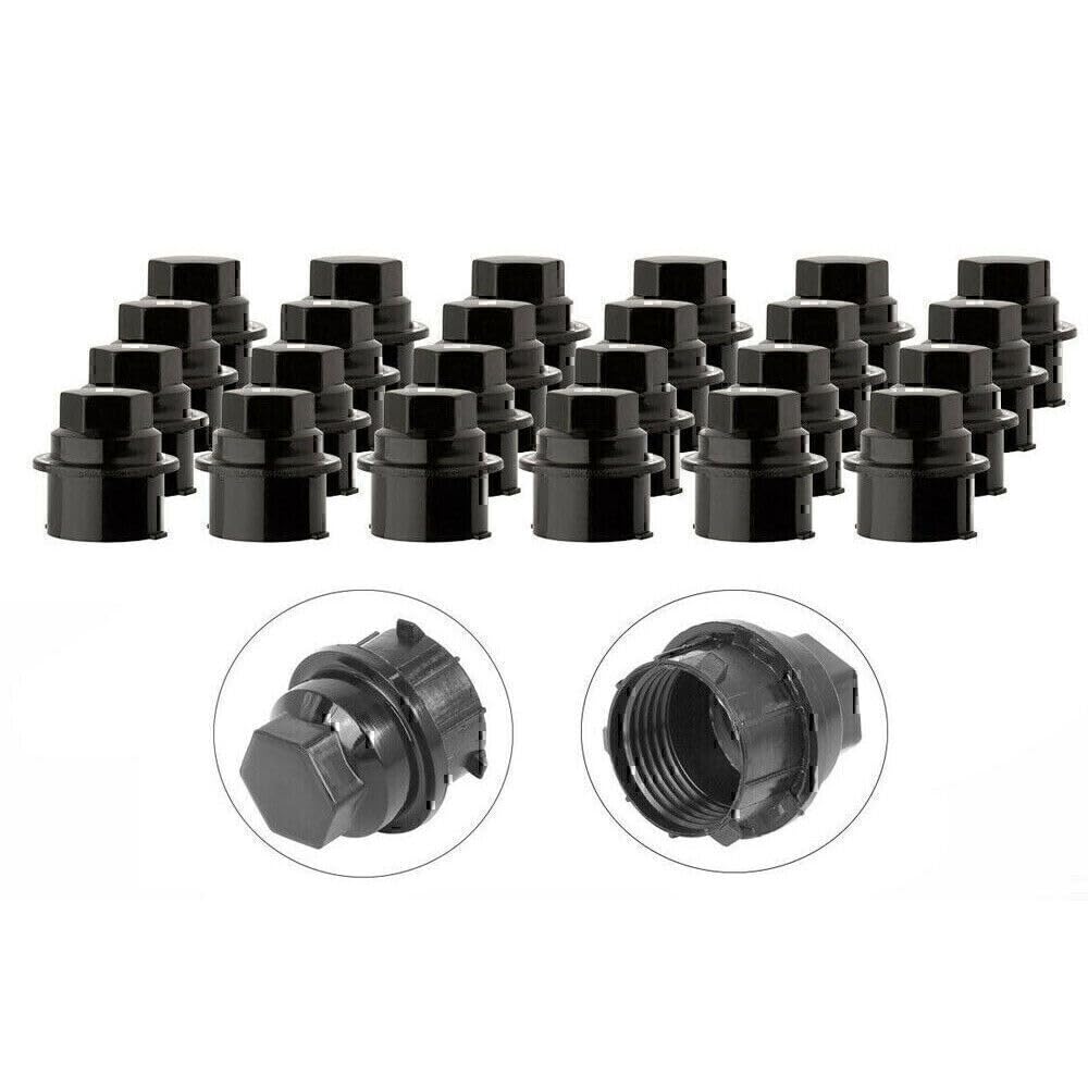 ya 10 9.16 baidi M24 Black Plastic 3/4 in Wheel Lug Nut Caps 99056 611-620 711-022 for Chevrolet
