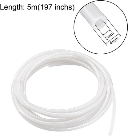 ya 14 9.20 baidi 4mm OD 2mm ID 5m Long PA12 Nylon Tube for Air Line Brake Fluid Transfer White-1