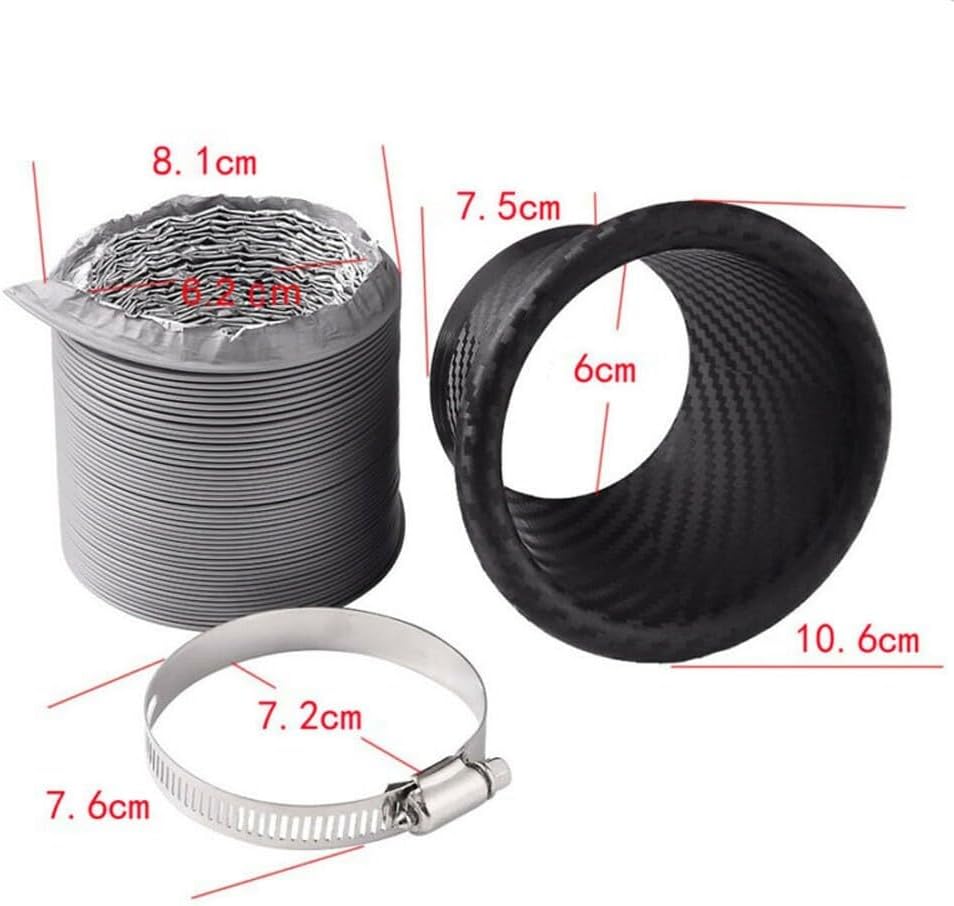ya 11 9.14 zhengce Carbon Fiber Front Bumper for TURBO Air Intake Pipes Turbine Funnel Parts S
